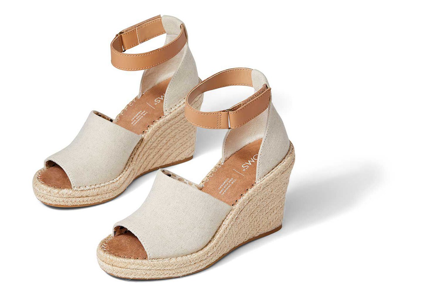 Toms Wedge Damskie Białe - Marisol Heel - 05FHQDBZU